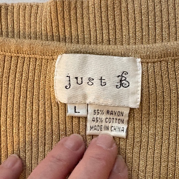 Christmas Festive Beige Cardigan/Holiday Embellishments/large/Just B/2pieces - Picture 12 of 16